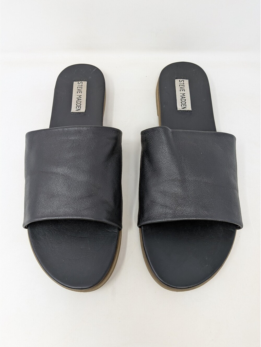 Steve Madden Karolyn Women's Size 6.5 M Black Leather Slide Sandals
